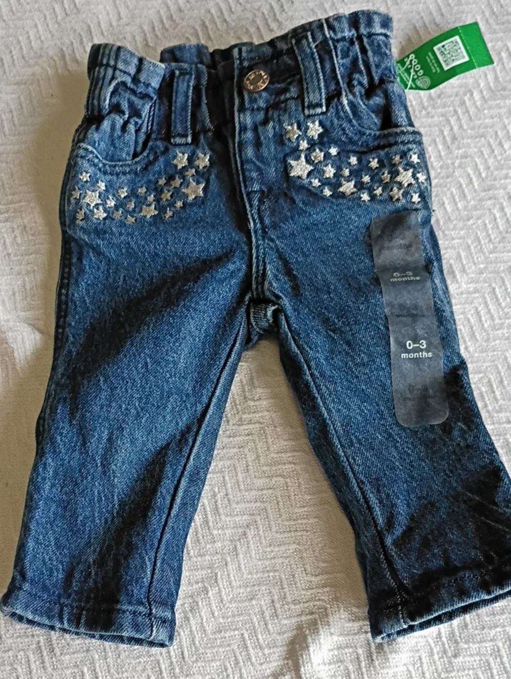 GAP Dark Blue Baby Jeans with Silver Star Accents
